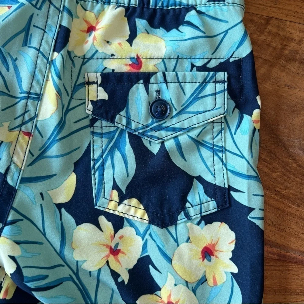 Crewcuts Aloha Floral & Palm Leaf Swim Trunks 🌺